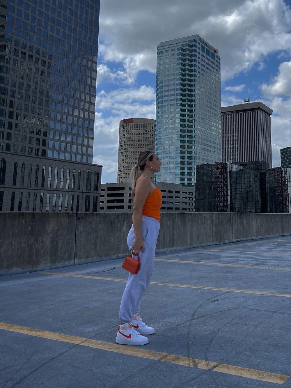 Nike Air Force 1 High Orange Pearl | Size 8 Womens - Picture 6 of 6